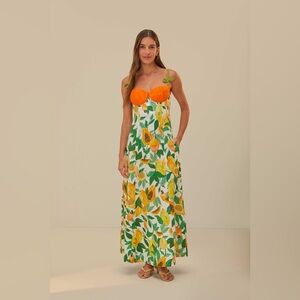 NWT farm rio papaya maxi dress